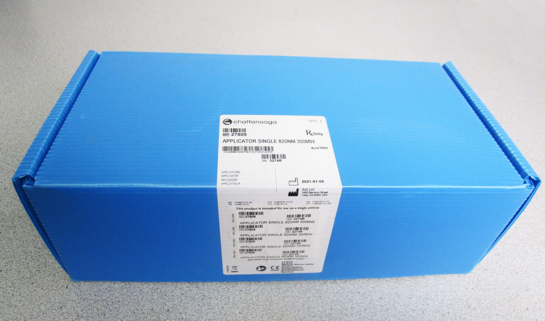 A box with a label on it
