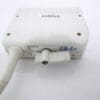 White C8-4v curved array ultrasound probe.